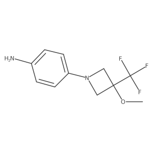 4-(3-Methoxy-3-(trifluoromethyl)azetidin-1-yl)aniline结构式