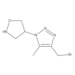 4-(bromomethyl)-5-methyl-1-[(4S)-1,2-oxazolidin-4-yl]-1H-1,2,3-triazole Structure