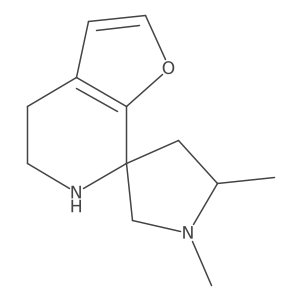 1',5'-dimethyl-5,6-dihydro-4H-spiro[furo[2,3-c]pyridine-7,3'-pyrrolidine]结构式