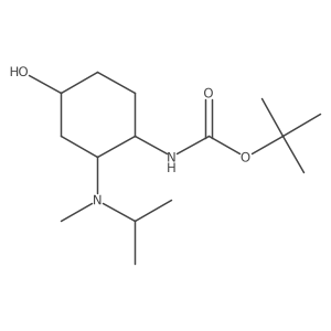 tert-butyl N-{4-hydroxy-2-[methyl(propan-2-yl)amino]cyclohexyl}carbamate结构式