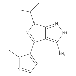 4-(1-methyl-1H-pyrazol-5-yl)-6-(propan-2-yl)-1H,6H-[1,2]diazolo[3,4-c]pyrazol-3-amine Structure