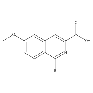 1-Bromo-6-methoxyisoquinoline-3-carboxylic acid结构式