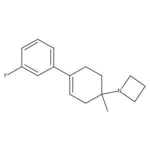 1-[4-(3-Fluorophenyl)-1-methylcyclohex-3-en-1-yl]azetidine结构式