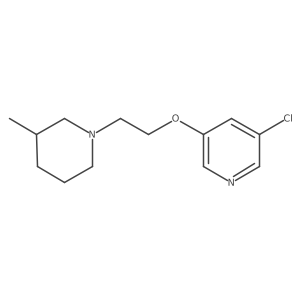 3-Chloro-5-[2-(3-methylpiperidin-1-yl)ethoxy]pyridine Structure