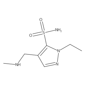 1-ethyl-4-[(methylamino)methyl]-1H-pyrazole-5-sulfonamide Structure