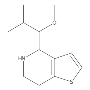4-(1-methoxy-2-methylpropyl)-4H,5H,6H,7H-thieno[3,2-c]pyridine结构式