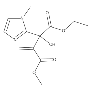 1-ethyl 4-methyl 2-hydroxy-2-(1-methyl-1H-imidazol-2-yl)-3-methylidenebutanedioate结构式