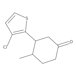 3-(3-Chlorothiophen-2-yl)-4-methylcyclohexan-1-one结构式