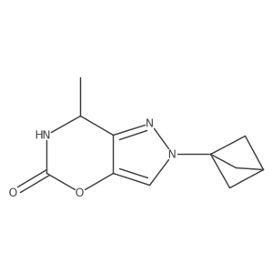 2-{bicyclo[1.1.1]pentan-1-yl}-7-methyl-2H,5H,6H,7H-pyrazolo[3,4-e][1,3]oxazin-5-one Structure
