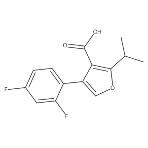 4-(2,4-Difluorophenyl)-2-(propan-2-yl)furan-3-carboxylic acid结构式