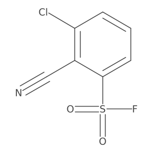 3-Chloro-2-cyanobenzene-1-sulfonyl fluoride结构式