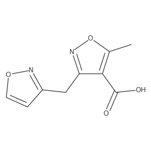 5-Methyl-3-[(1,2-oxazol-3-yl)methyl]-1,2-oxazole-4-carboxylic acid结构式