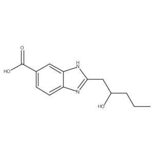 2-(2-hydroxypentyl)-1H-1,3-benzodiazole-5-carboxylic acid结构式