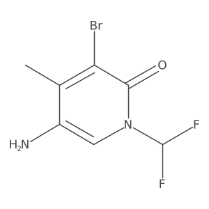 5-Amino-3-bromo-1-(difluoromethyl)-4-methyl-1,2-dihydropyridin-2-one Structure