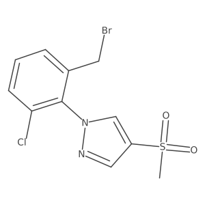 1-[2-(bromomethyl)-6-chlorophenyl]-4-methanesulfonyl-1H-pyrazole Structure