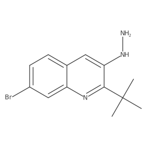 7-Bromo-2-tert-butyl-3-hydrazinylquinoline结构式