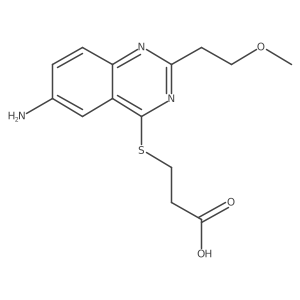 3-{[6-Amino-2-(2-methoxyethyl)quinazolin-4-yl]sulfanyl}propanoic acid Structure