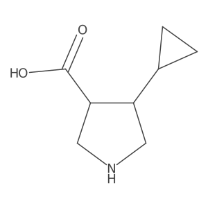 (3S,4S)-4-Cyclopropylpyrrolidine-3-carboxylic acid结构式