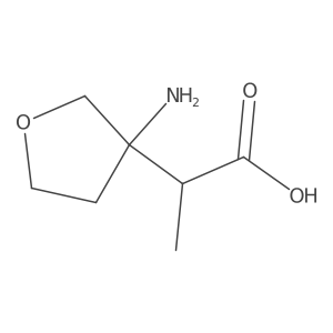 2-(3-Aminooxolan-3-yl)propanoic acid Structure