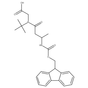 2-[(3S)-N-tert-butyl-3-({[(9H-fluoren-9-yl)methoxy]carbonyl}amino)butanamido]acetic acid结构式