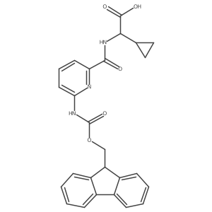 2-cyclopropyl-2-{[6-({[(9H-fluoren-9-yl)methoxy]carbonyl}amino)pyridin-2-yl]formamido}acetic acid结构式
