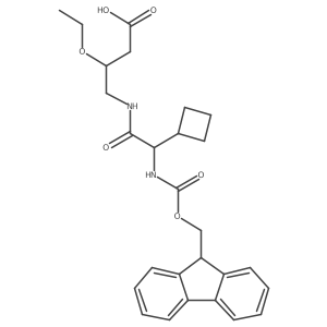 4-[2-cyclobutyl-2-({[(9H-fluoren-9-yl)methoxy]carbonyl}amino)acetamido]-3-ethoxybutanoic acid结构式