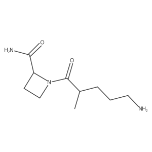 1-(5-Amino-2-methylpentanoyl)azetidine-2-carboxamide结构式