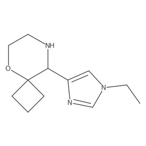 9-(1-ethyl-1H-imidazol-4-yl)-5-oxa-8-azaspiro[3.5]nonane结构式