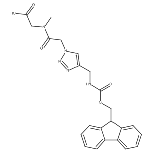 2-(2-{4-[({[(9H-fluoren-9-yl)methoxy]carbonyl}amino)methyl]-1H-1,2,3-triazol-1-yl}-N-methylacetamido)acetic acid结构式