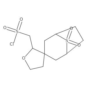 {8,8-Dioxo-8lambda6-thiaspiro[bicyclo[3.2.1]octane-3,3'-oxolane]-2'-yl}methanesulfonyl chloride结构式