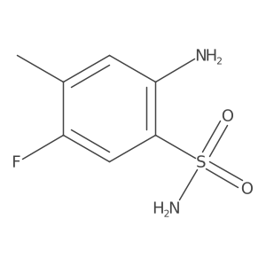 2-Amino-5-fluoro-4-methylbenzene-1-sulfonamide结构式