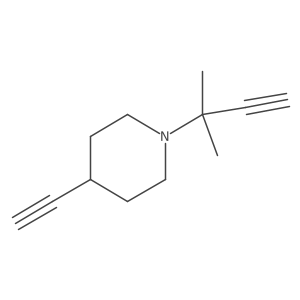 4-Ethynyl-1-(2-methylbut-3-yn-2-yl)piperidine结构式