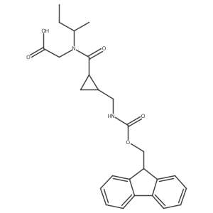 2-[N-(butan-2-yl)-1-{2-[({[(9H-fluoren-9-yl)methoxy]carbonyl}amino)methyl]cyclopropyl}formamido]acetic acid结构式