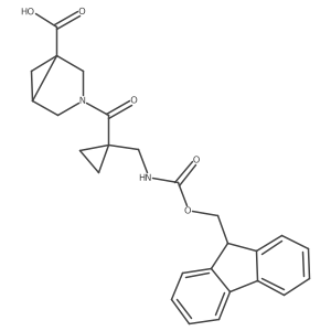 3-{1-[({[(9H-fluoren-9-yl)methoxy]carbonyl}amino)methyl]cyclopropanecarbonyl}-3-azabicyclo[3.1.0]hexane-1-carboxylic acid结构式