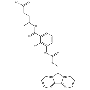 4-{[3-({[(9H-fluoren-9-yl)methoxy]carbonyl}amino)-2-fluorophenyl]formamido}pentanoic acid Structure