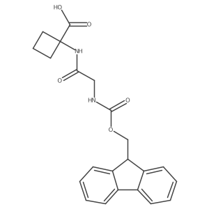 1-[2-({[(9H-fluoren-9-yl)methoxy]carbonyl}amino)acetamido]cyclobutane-1-carboxylic acid结构式