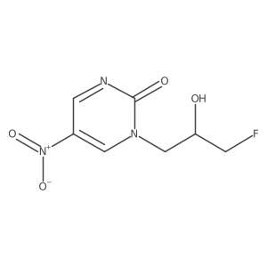 1-(3-Fluoro-2-hydroxypropyl)-5-nitro-1,2-dihydropyrimidin-2-one结构式