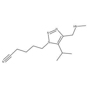 5-{4-[(methylamino)methyl]-5-(propan-2-yl)-1H-1,2,3-triazol-1-yl}pentanenitrile Structure
