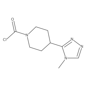 4-(4-methyl-4H-1,2,4-triazol-3-yl)piperidine-1-carbonyl chloride结构式