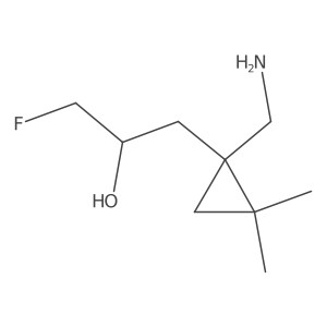 1-[1-(Aminomethyl)-2,2-dimethylcyclopropyl]-3-fluoropropan-2-ol结构式