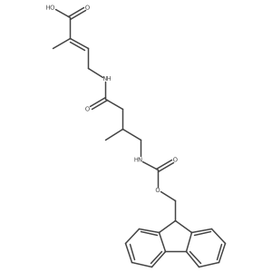 4-[4-({[(9H-fluoren-9-yl)methoxy]carbonyl}amino)-3-methylbutanamido]-2-methylbut-2-enoic acid结构式