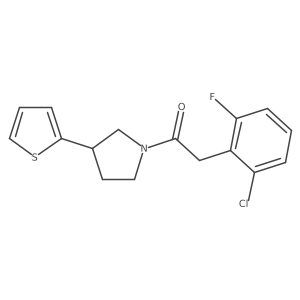 2-(2-Chloro-6-fluorophenyl)-1-(3-(thiophen-2-yl)pyrrolidin-1-yl)ethan-1-one Structure