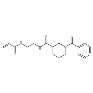 N-(2-{[1-(pyridine-4-carbonyl)piperidin-3-yl]formamido}ethyl)prop-2-enamide Structure