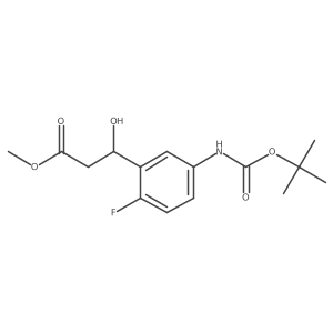 methyl (3R)-3-(5-{[(tert-butoxy)carbonyl]amino}-2-fluorophenyl)-3-hydroxypropanoate Structure