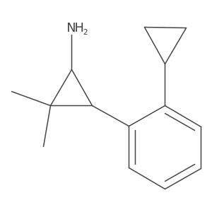 rac-(1R,3S)-3-(2-cyclopropylphenyl)-2,2-dimethylcyclopropan-1-amine结构式