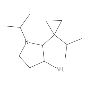 1-(Propan-2-yl)-2-[1-(propan-2-yl)cyclopropyl]pyrrolidin-3-amine Structure