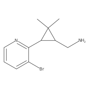 rac-[(1R,3R)-3-(3-bromopyridin-2-yl)-2,2-dimethylcyclopropyl]methanamine Structure