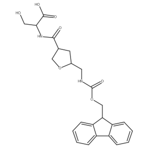 (2S)-2-{[(3RS,5RS)-5-[({[(9H-fluoren-9-yl)methoxy]carbonyl}amino)methyl]oxolan-3-yl]formamido}-3-hydroxypropanoic acid Structure