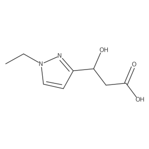 (3S)-3-(1-ethyl-1H-pyrazol-3-yl)-3-hydroxypropanoic acid结构式