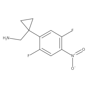 [1-(2,5-Difluoro-4-nitrophenyl)cyclopropyl]methanamine Structure